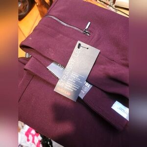 Avenue Burgundy Straight Leg Pants